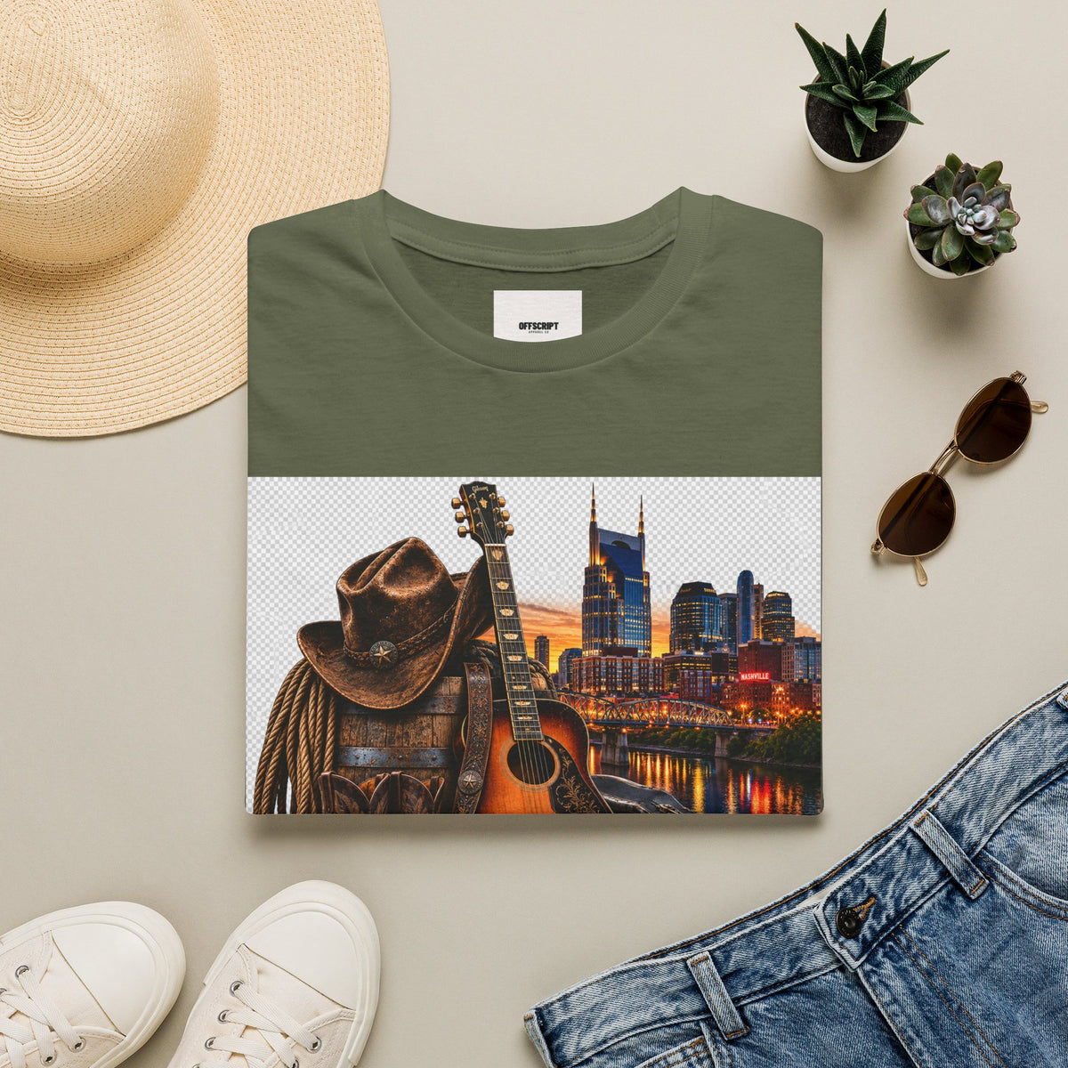 Nashville Skyline Guitar T-Shirt