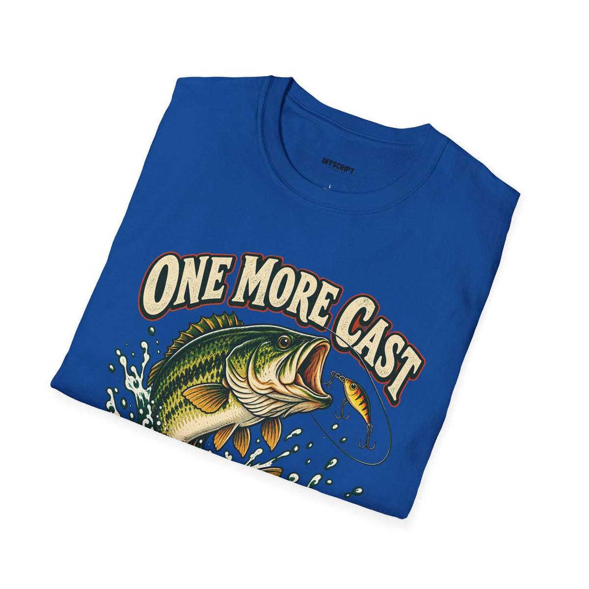 Fishing T-Shirt — "One More Cast" Bass Graphic Tee