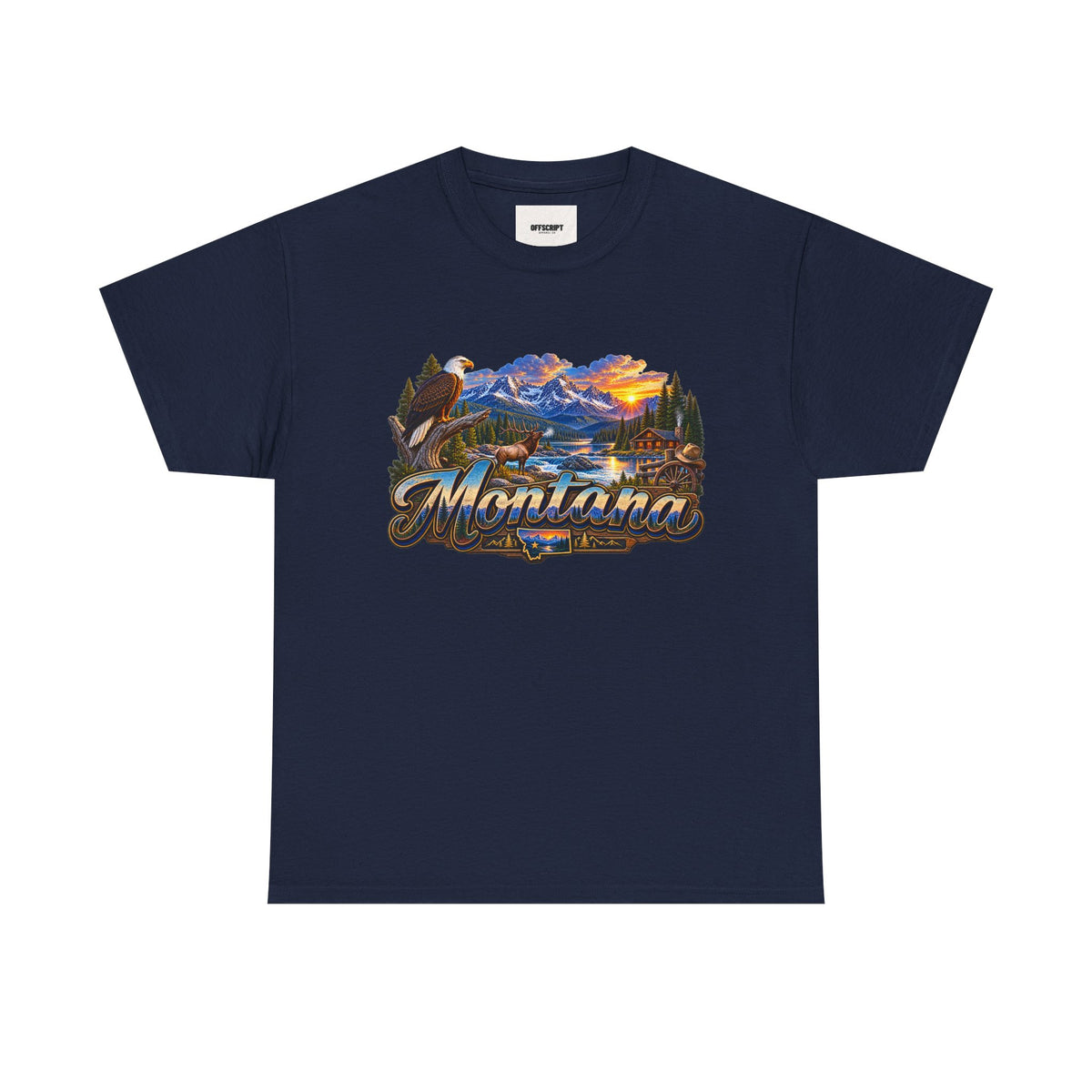 Montana Scenic T-Shirt – Vintage Mountain Lake Graphic Tee