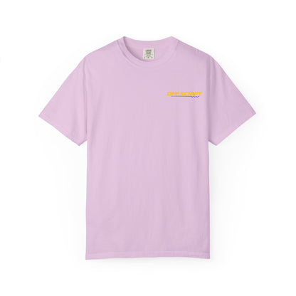 T-Shirt — Off Script Vinyl Graphic Tee: "Make Your Own Plans" Retro Racing Design