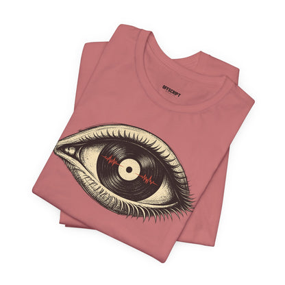 Graphic Tee — Vintage Vinyl Eye Illustration T‑Shirt