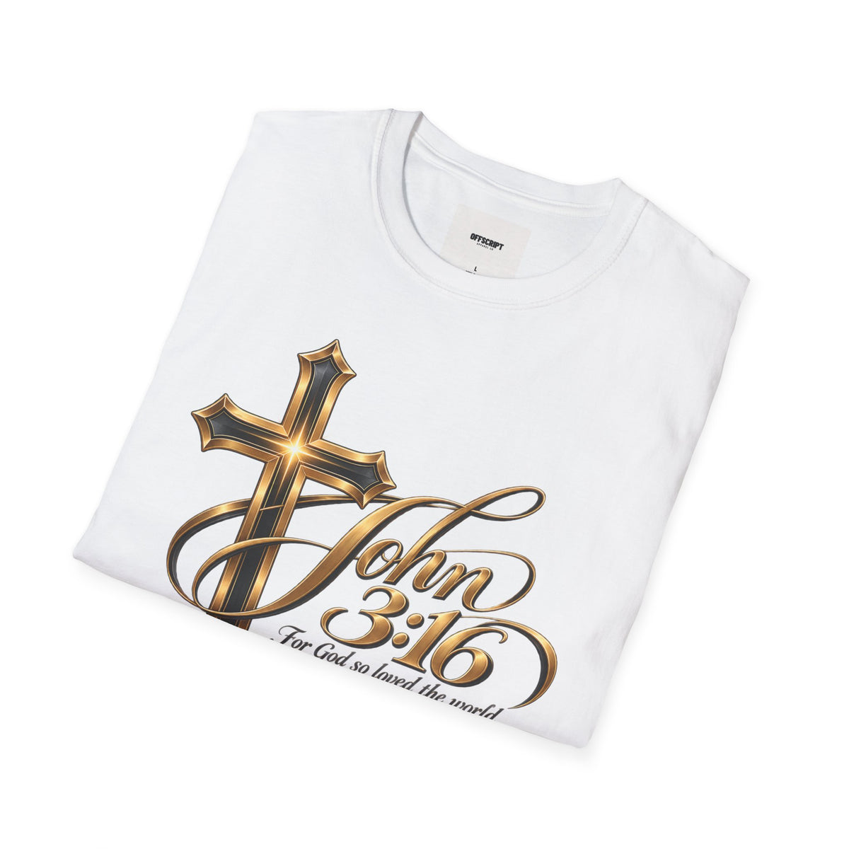 John 3:16 Cross T-Shirt — Inspirational Christian Scripture Tee