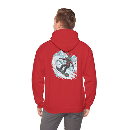 Snowboarding Hoodie – "Snowboarding Life" Graphic Pullover with Backboarder Illustration