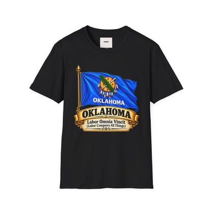 Oklahoma Flag T-Shirt — State Pride Tee with 'Oklahoma' & Seal