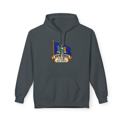 New York State Flag Hoodie – "Excelsior (Ever Upward)" Graphic Pullover
