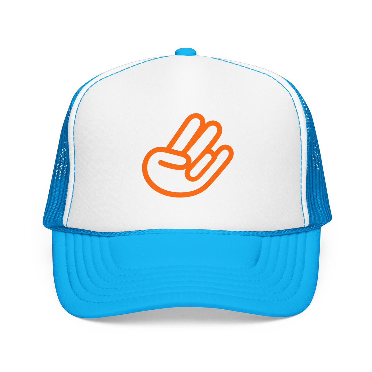 Shocker Foam Trucker Hat — Retro Orange Surf Vibe Mesh Cap
