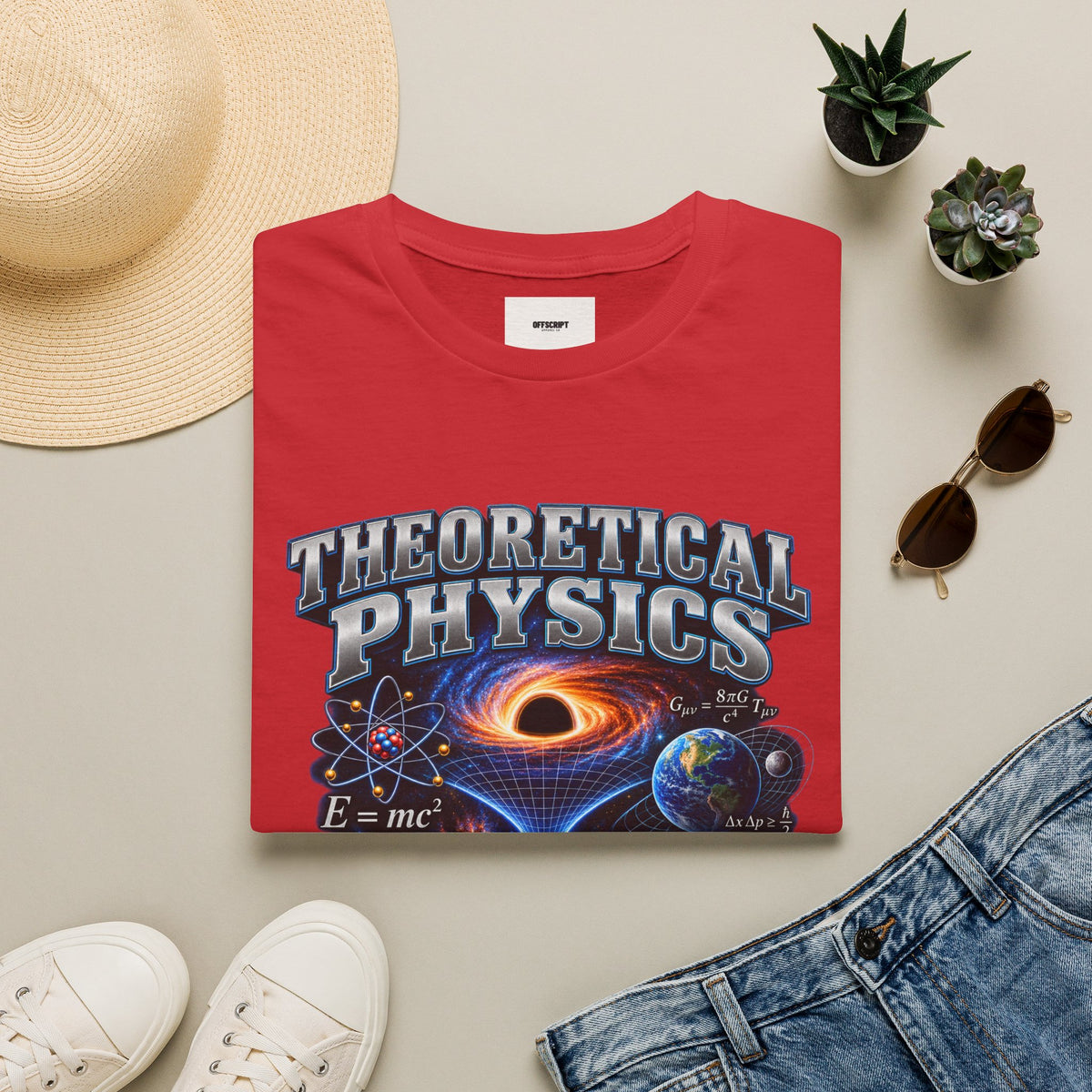 Theoretical Physics Graphic Tee — Science Galaxy Black Hole Design