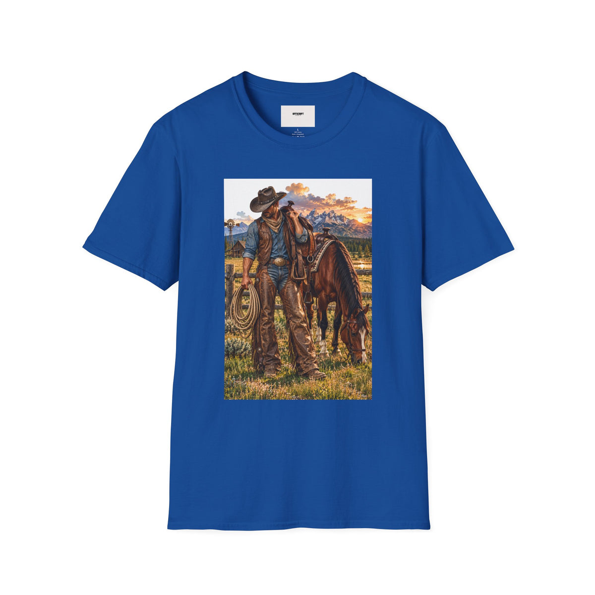 Cowboy Sunset T-Shirt — Western Ranch Horse Graphic