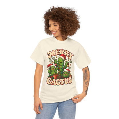 Merry Cactus Christmas Tee — Festive Holiday Cactus Shirt