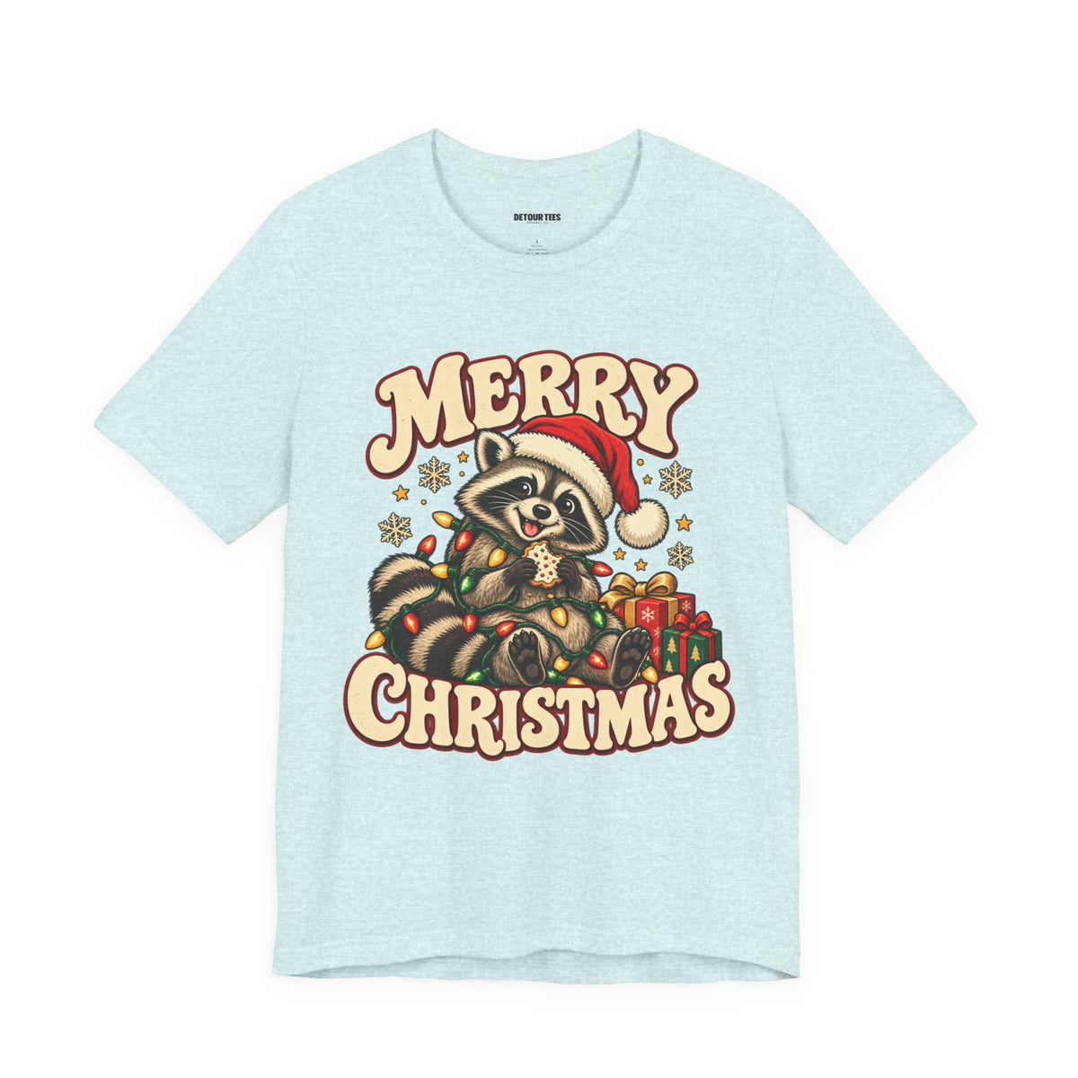 Merry Christmas Raccoon Tee