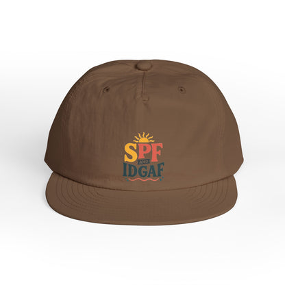 SPF IDGAF Surf Cap | Retro Sun Typography Hat