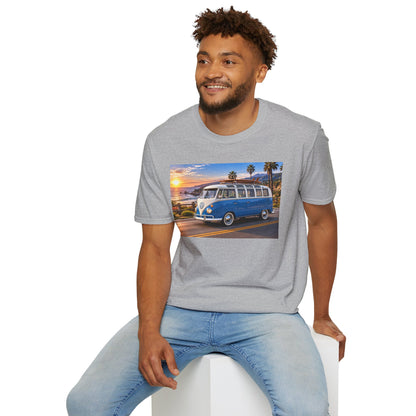 Vintage VW Bus T‑Shirt — Retro Surf Van Sunset Graphic Tee