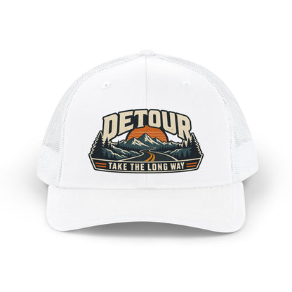 Detour Trucker Cap — 'Take The Long Way' Outdoor Snapback