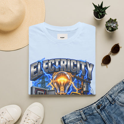 Electricity Graphic T-Shirt — Vintage Lightbulb Power Design