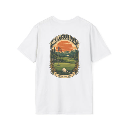 Fairway Social Club Golf T-Shirt — 'Play the Long Game' Vintage Golf Graphic