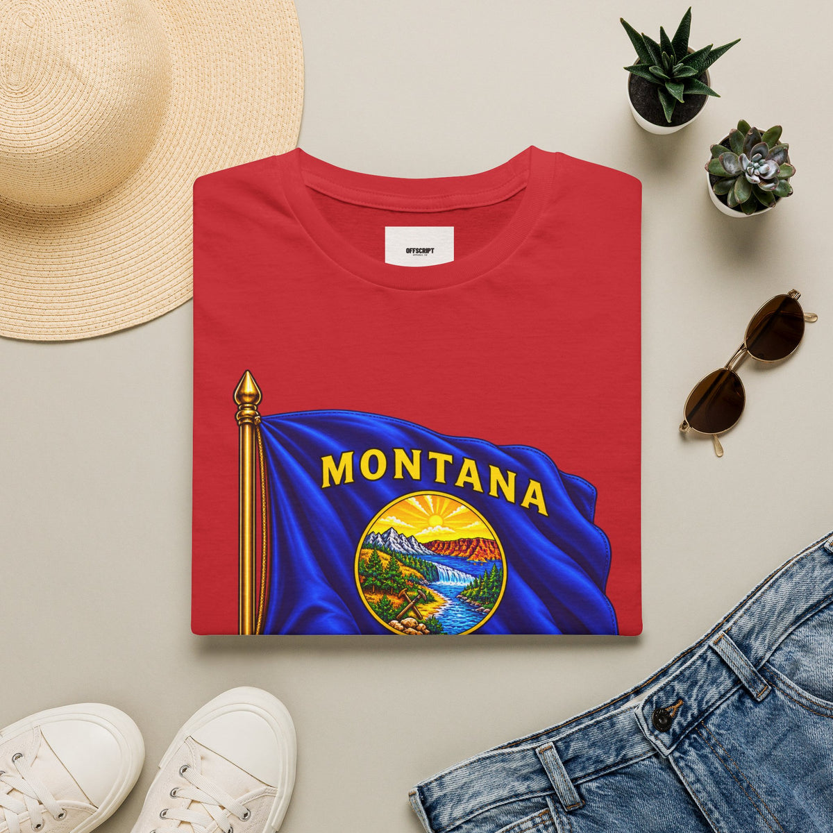 Montana Flag T-Shirt — State Seal "Oro y Plata (Gold and Silver)" Graphic Tee