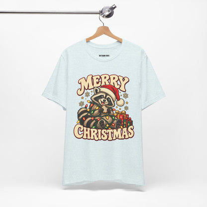 Merry Christmas Raccoon Tee