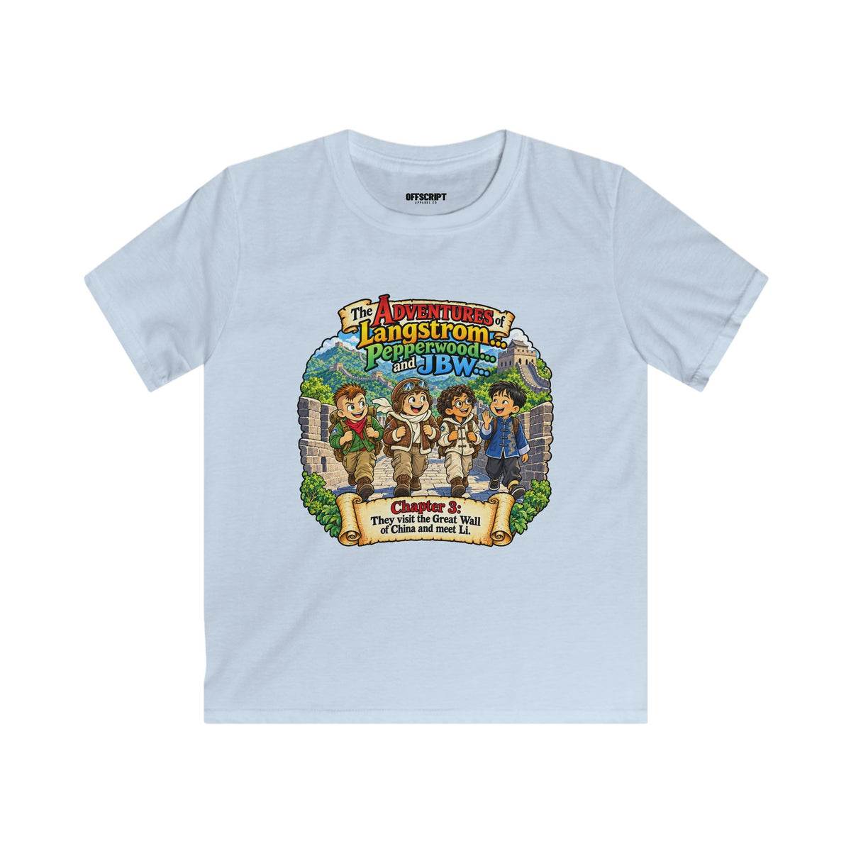 Kids Tee — 'The Adventures of Langstrom & Pepperwood' Storybook Graphic