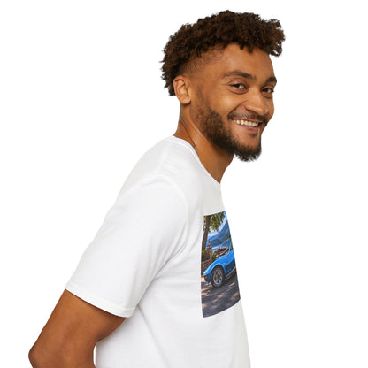 1968 Chevrolet Corvette Stingray Graphic T‑Shirt — Blue Classic Car Lakefront Print
