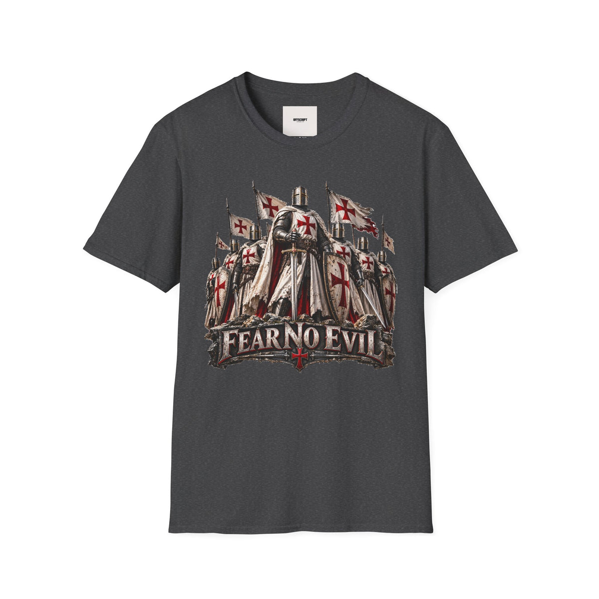 T‑Shirt — Crusader Knight 'Fear No Evil' Graphic Tee