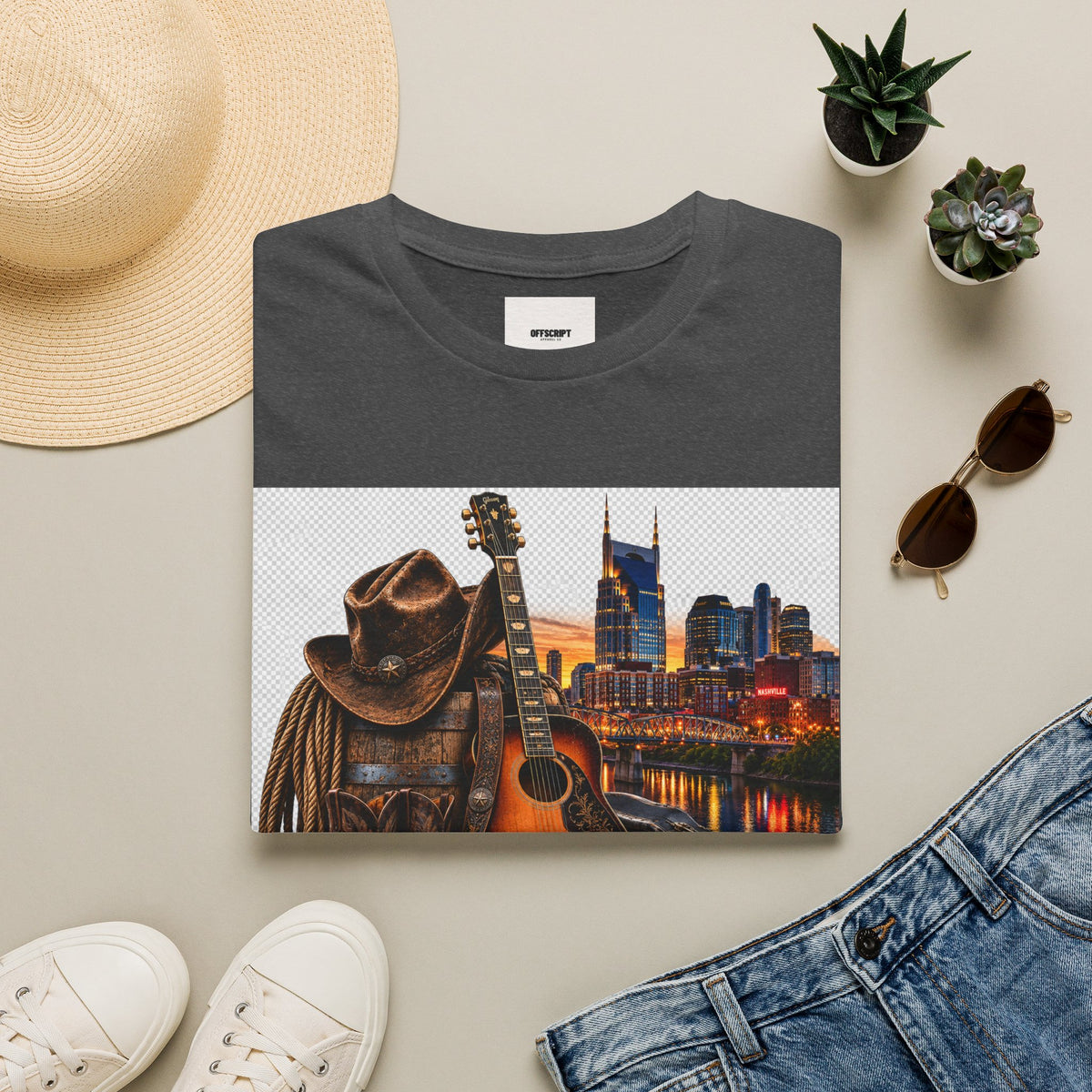 Nashville Skyline Guitar T-Shirt