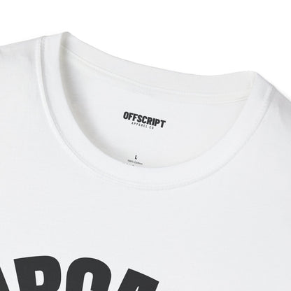 Sarcasm T-Shirt – 'Sarcasm' Bold Graphic Tee with Subtle Script Accent