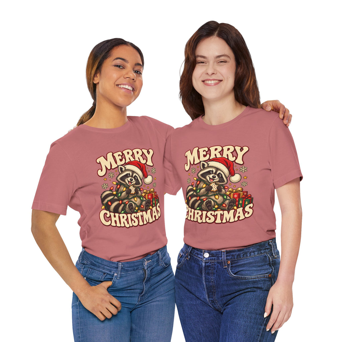Merry Christmas Raccoon Tee