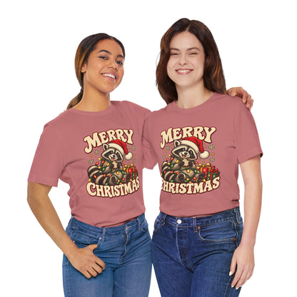 Merry Christmas Raccoon Tee