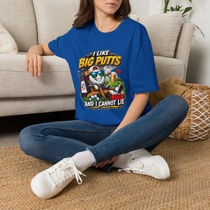 I Like Big Putts Golf T-Shirt — Funny Golf Cartoon 'And I Cannot Lie' Shirt
