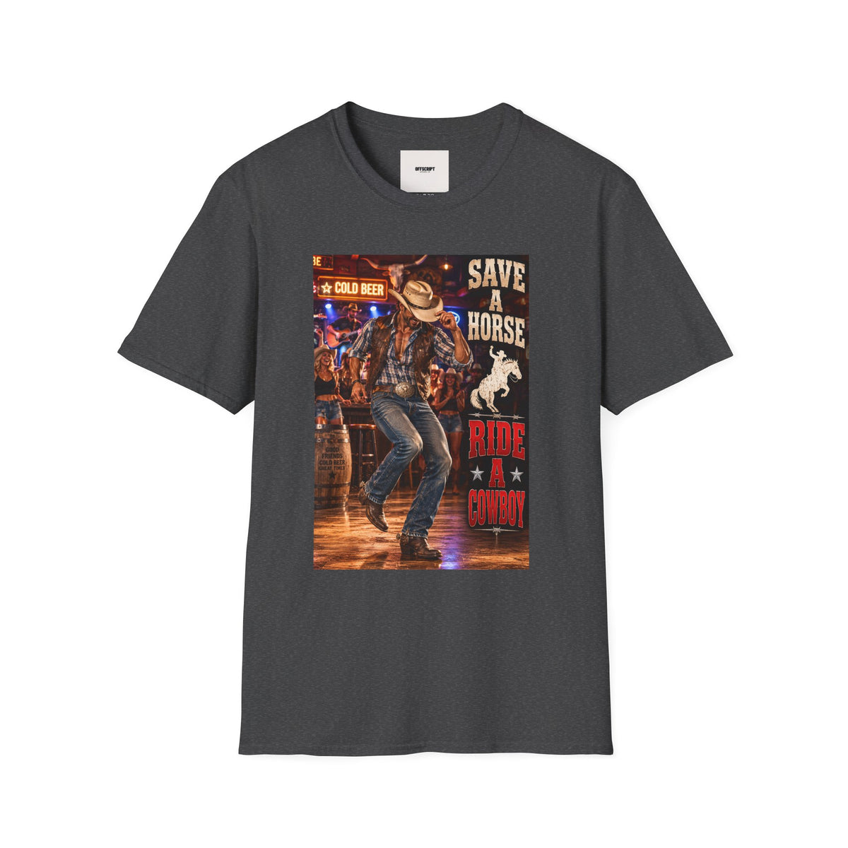 Save a Horse Ride a Cowboy T-Shirt — Country Western Cowboy Graphic Tee