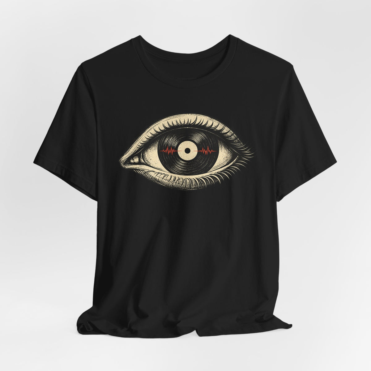 Graphic Tee — Vintage Vinyl Eye Illustration T‑Shirt