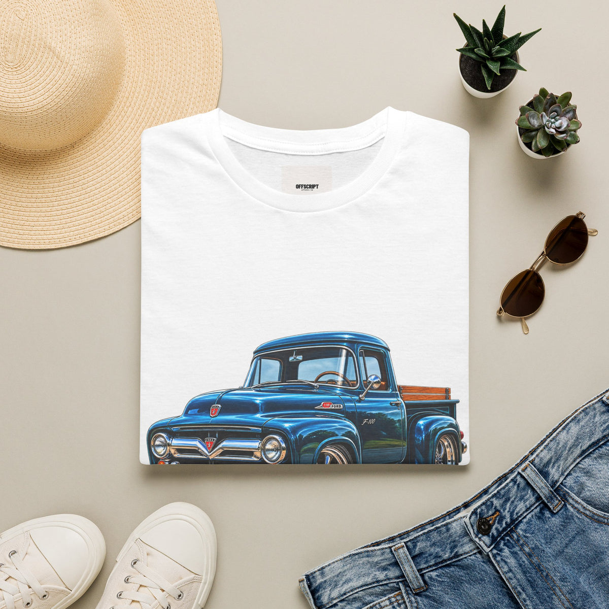 Vintage Blue Pickup T‑Shirt — Classic Retro Truck Graphic Tee