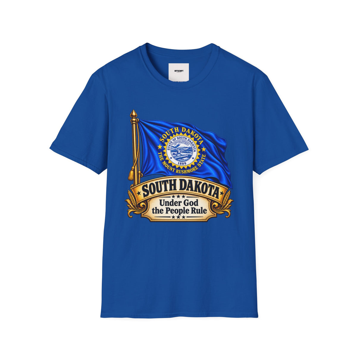 South Dakota Flag T‑Shirt — "Under God the People Rule" State Pride Tee