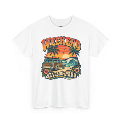 Weekend State of Mind Tee – Retro Surf Van Sunset T-Shirt