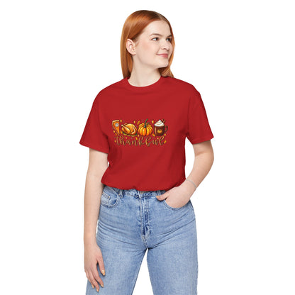 Thankful Harvest Tee — Thanksgiving Pumpkin & Pie Fall Shirt