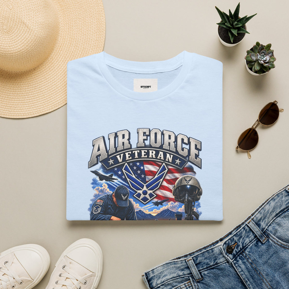 Air Force Veteran T-Shirt — Proudly Served Military Graphic Tee