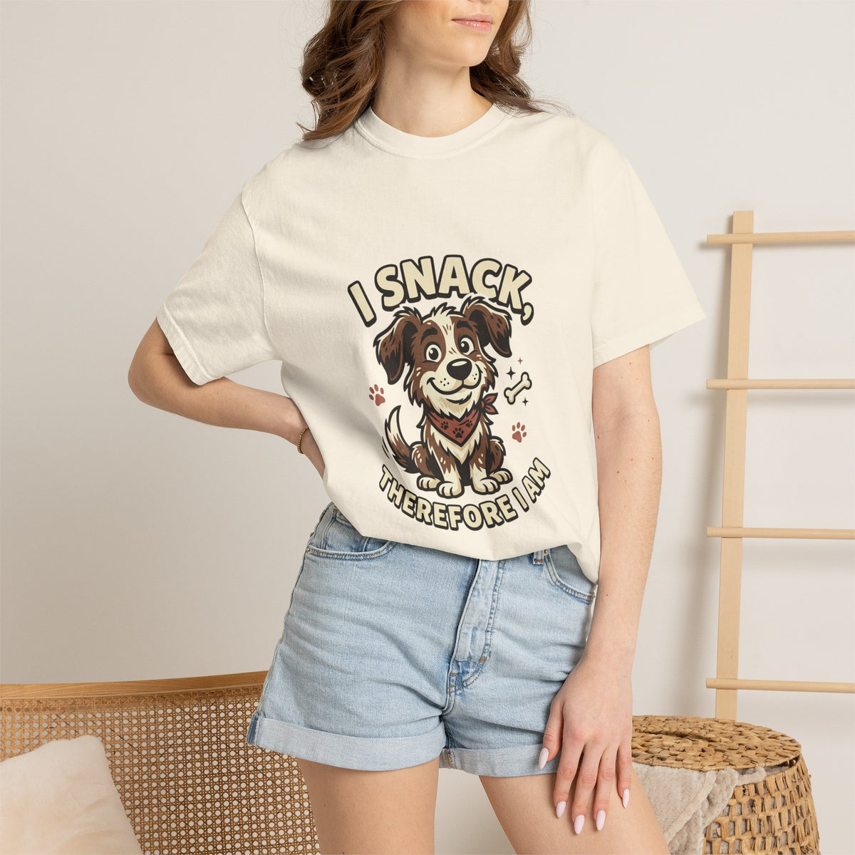 I Snack Therefore I Am Dog T-Shirt