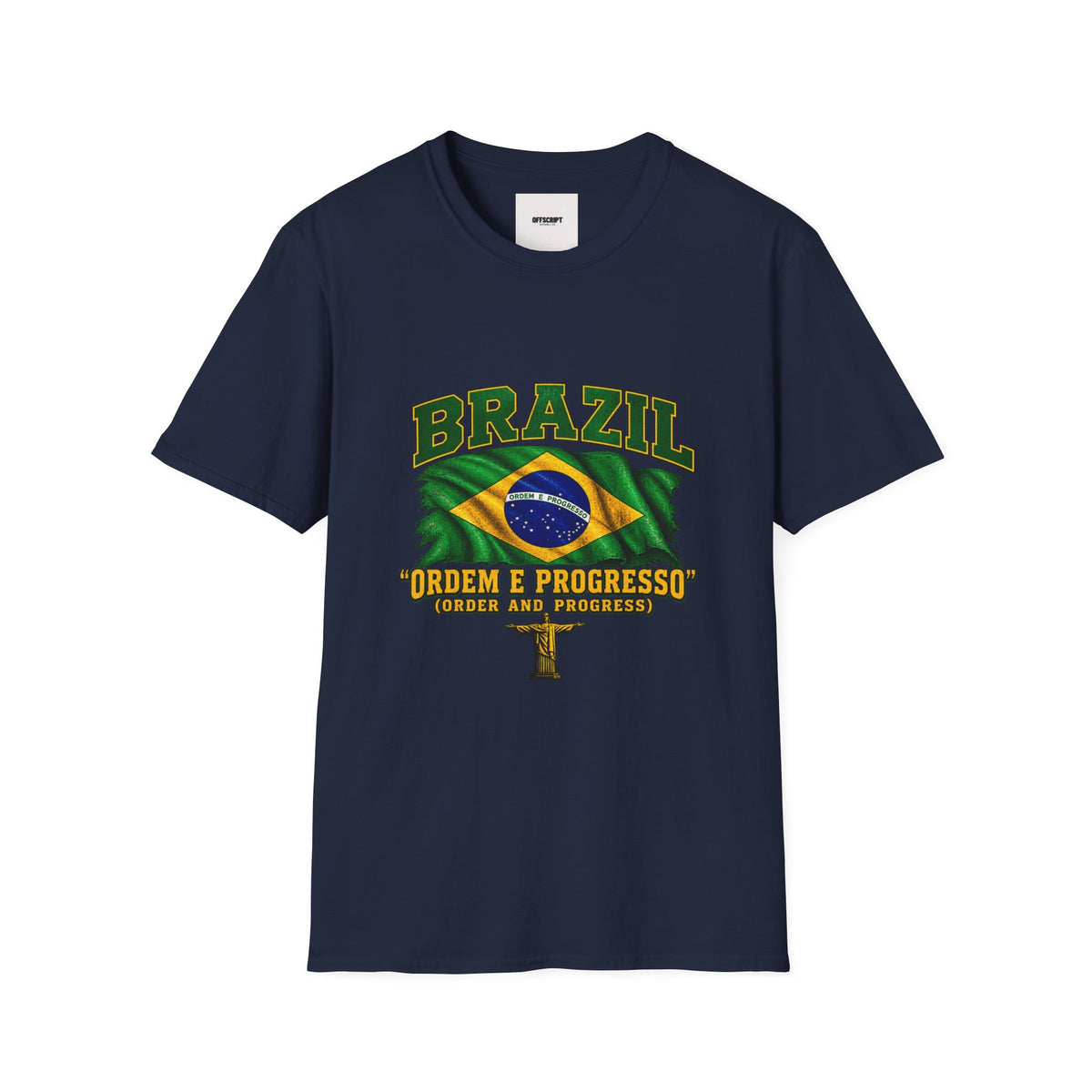 Brazil Flag T-Shirt — BRAZIL with Ordem e Progresso Graphic