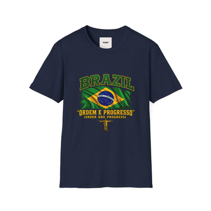 Brazil Flag T-Shirt — BRAZIL with Ordem e Progresso Graphic