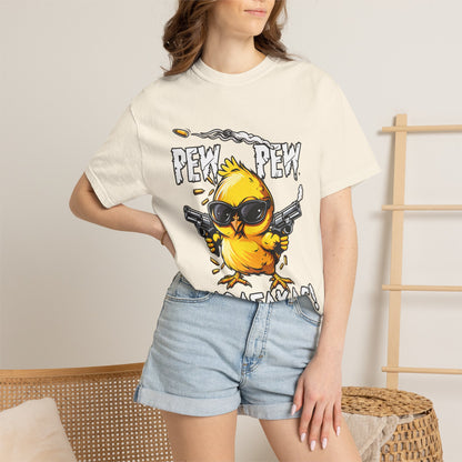 Pew Pew Madafakas Funny Duck Graphic T-Shirt