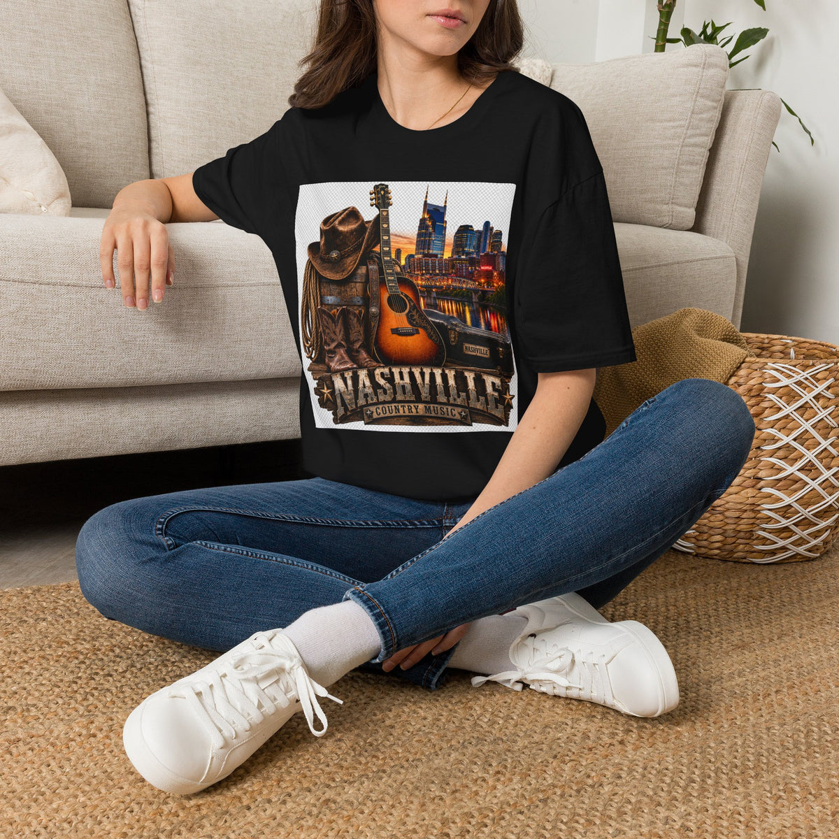 Nashville Skyline Guitar Tee