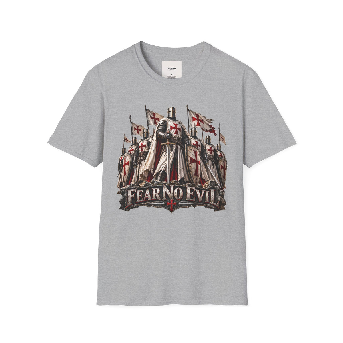 T‑Shirt — Crusader Knight 'Fear No Evil' Graphic Tee