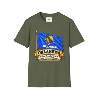 Oklahoma Flag T-Shirt — State Pride Tee with 'Oklahoma' & Seal