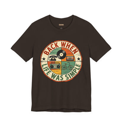 Back When Life Was Simple Vintage Retro T-Shirt