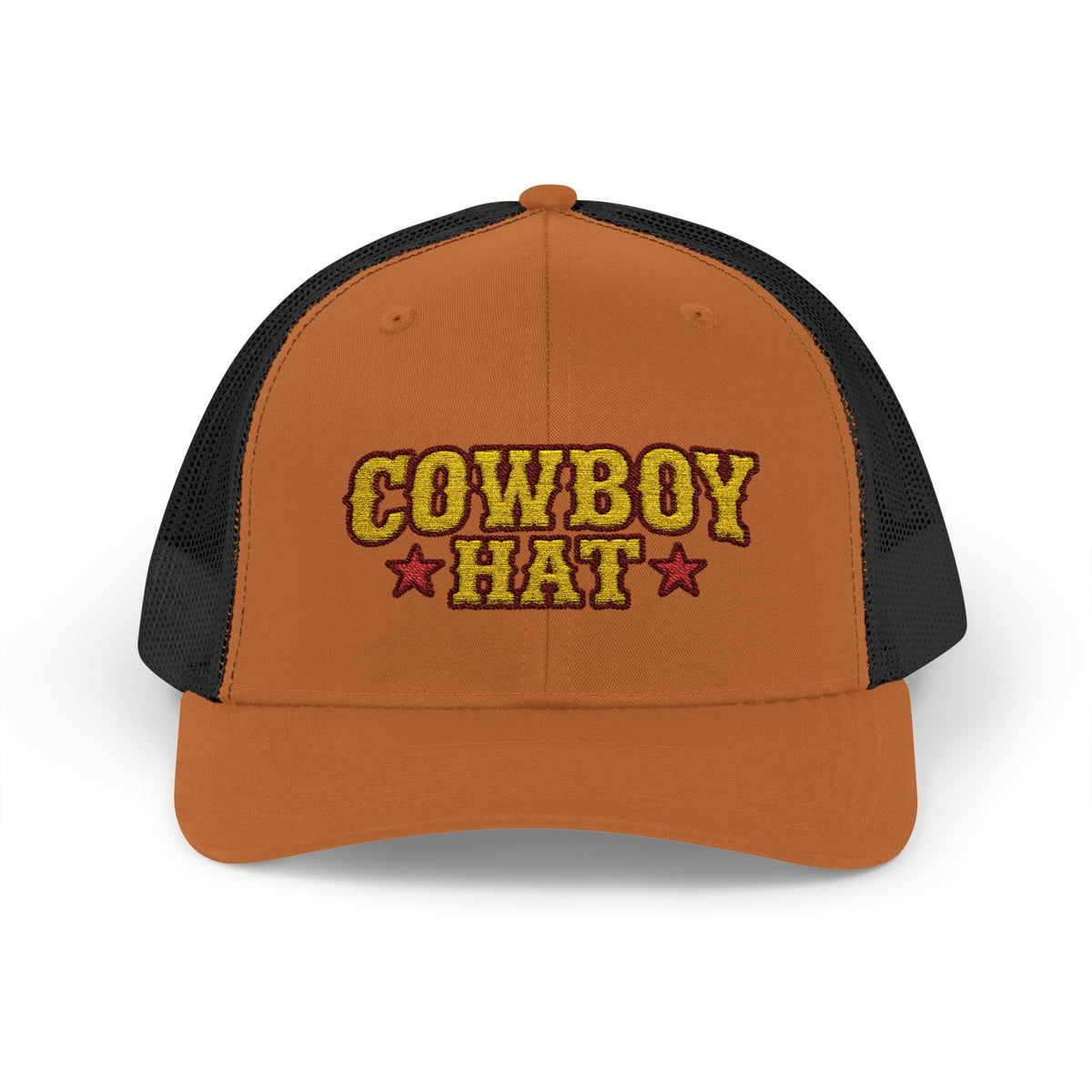 Cowboy Hat Snapback Trucker Cap – Western Rodeo Mesh Back Hat