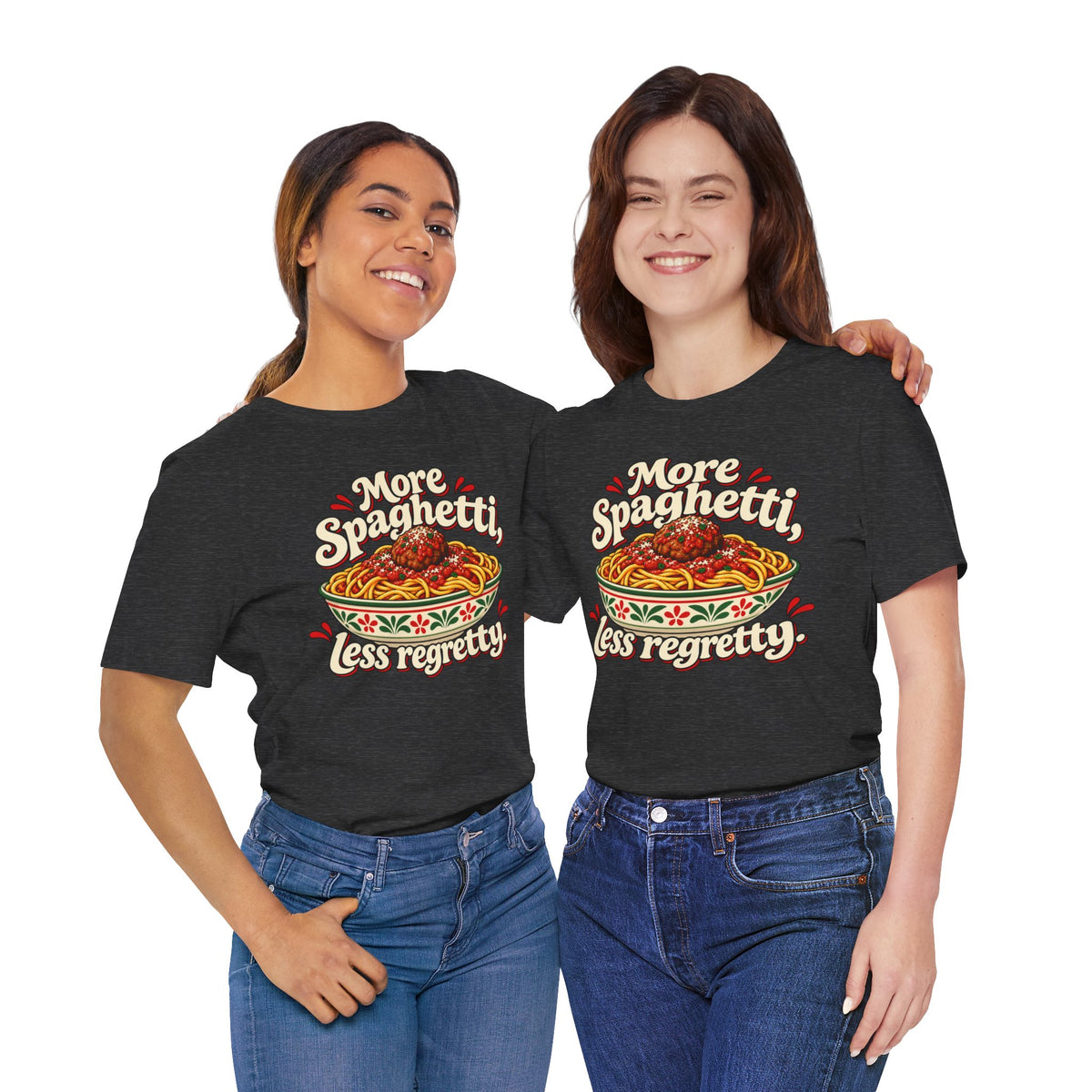 More Spaghetti Less Regretti Foodie Graphic Tee