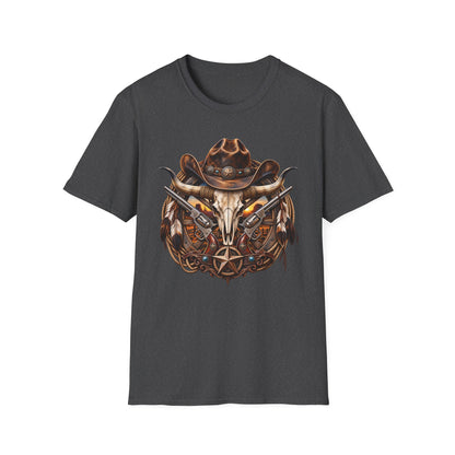 Cowboy Skull T-Shirt — Western Gunslinger Graphic Tee