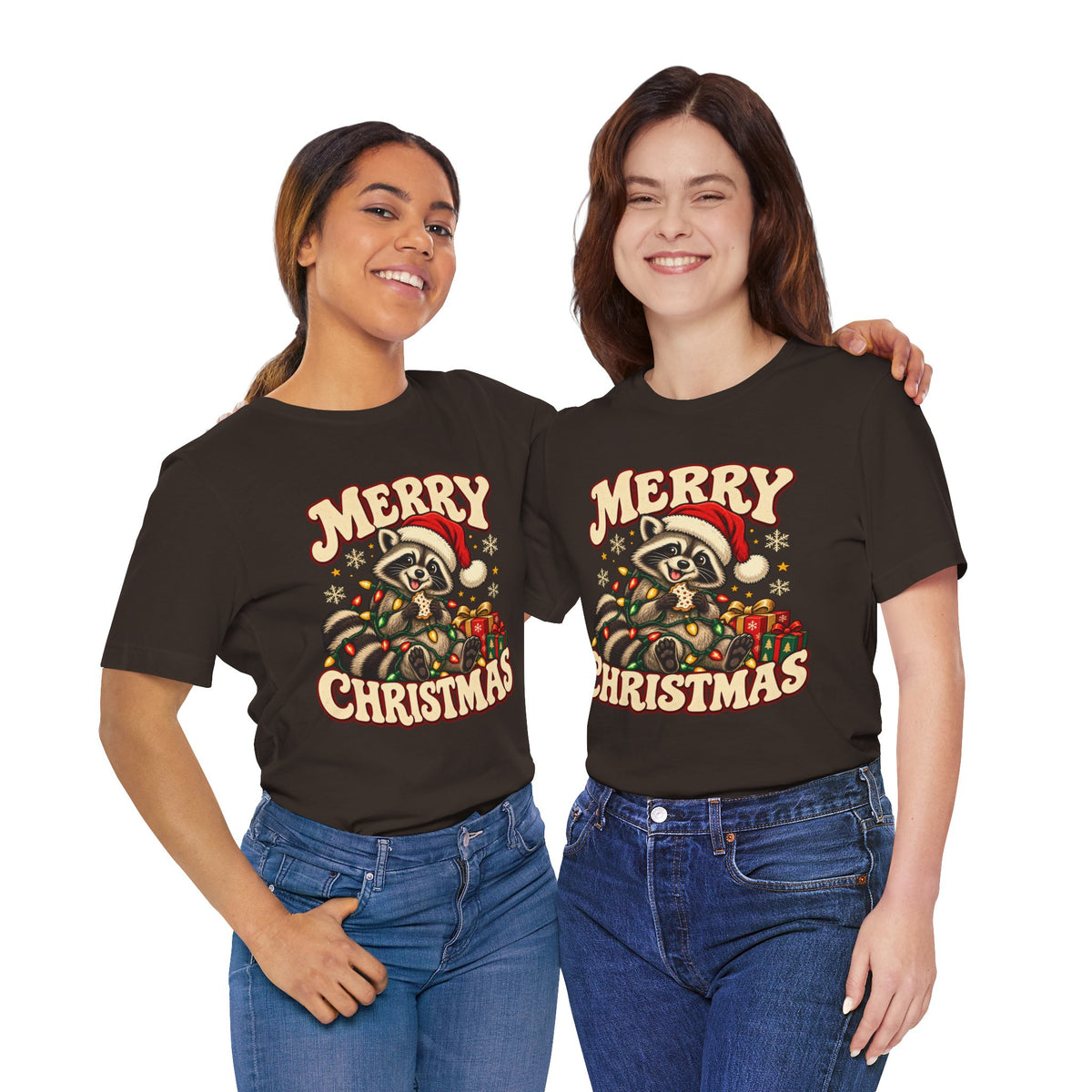 Merry Christmas Raccoon Tee