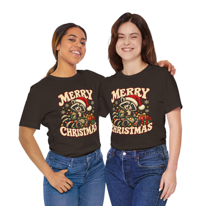 Merry Christmas Raccoon Tee