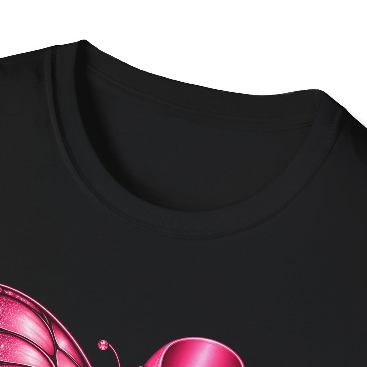 Pink Ribbon Butterfly Breast Cancer Awareness T-Shirt | Support Ribbon Tee